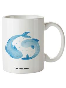 Кружка XL со знаком зодиака Рыбы, без слов, белого цвета Mr. & Mrs. Panda