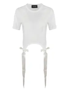 Футболка с короткими рукавами и бантами Simone Rocha, белый