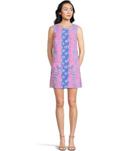 Платье Lilly Pulitzer Edita Shift, цвет Rousseau Pink Barefoot Beachcombers Engineered Dress