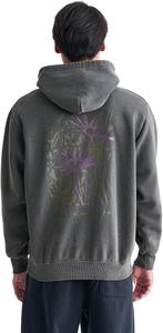 Мужская толстовка с капюшоном QUIKSILVER с пигментированным рисунком, свободный крой, коричневый