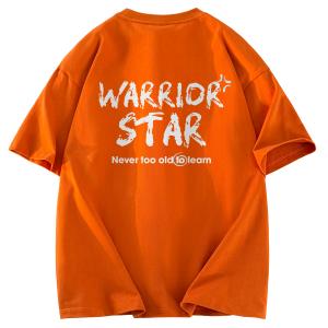 Футболка Unisex Crew Neck Moderate Heavyweight WARRIOR, оранжевый (heavyweight and 100% cotton)