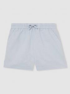 Детские шорты Cleo с завязками из хлопка и льна Reiss, Soft Blue
