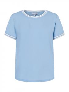 More & More Блузка-рубашка с контрастной отделкой небесно-голубого цвета