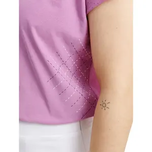 Поло с коротким рукавом Abacus Golf Erin Loosefit Woman, фиолетовый