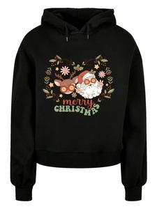 Пуловер F4NT4STIC Oversized Hoody Weihnachten Hippie Santa And Reindeer, черный