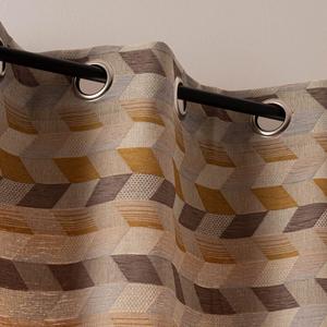 Портьеры универсальные полусодержащие полиэстеровые эластичные шторы из фольги со звездным принтом, чистые шторы для дома - серебро, размеры: XL Schöner-Leben, бежевый