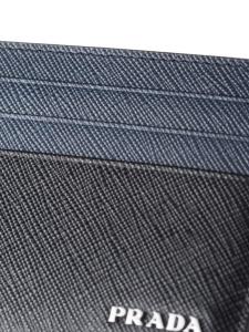 Prada картхолдер из сафьяновой кожи, черный