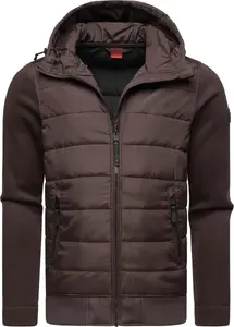 Стеганая куртка Ragwear "Hallmar Hood", с капюшоном, классная мужская переходная куртка с мягкими рукавами и капюшоном, коричневый