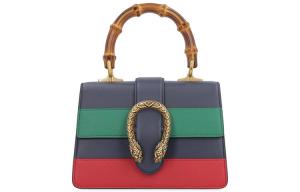 GUCCI Дионис Мультиколор Кожаная Сумка Через Плечо Миниатюрная Женская Тёмно-Синяя/Зелёная/Красная