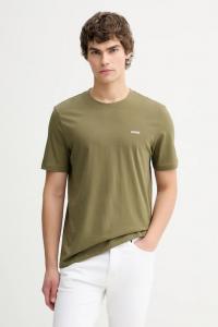 Хлопковая футболка HUGO, зеленый