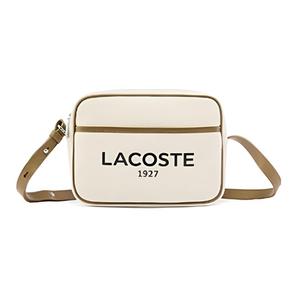 LACOSTE Тканевая сумка через плечо среднего размера женская экрю, Ecru
