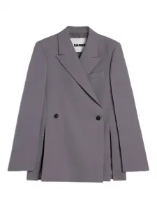Габардиновый пиджак Jil Sander, серый