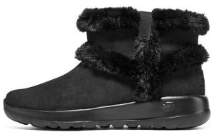 Женские ботинки Skechers зимние с меховой отделкой, черный