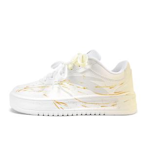 ANTA Мужские желтые скейтерские кроссовки Relaxed Slip Resistant Abrasion Resistant Low top