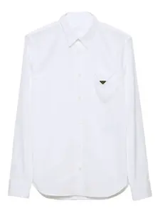 Рубашка с накладными карманами Prada, белый