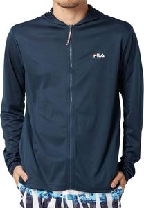 Мужская толстовка Fila 426289 Mesh Plain UV Hoodie, белый/темно-синий