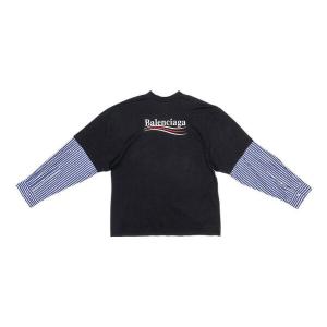 Футболка political campaign layered t-shirt 'black' Balenciaga, черный