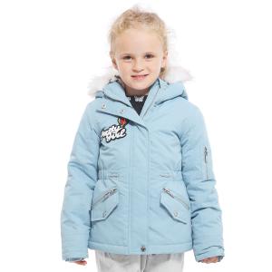 Зимнее пальто для девочек Rokka&Rolla с капюшоном из искусственного меха, парка, blue fog