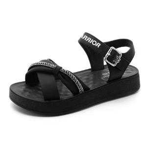 WARRIOR Пляжные сандалии женские коричневые и черные, цвет Black