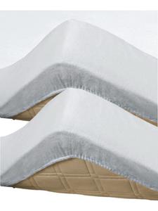 Erwin Müller Детские водонепроницаемые простыни Molton, комплект из 2 штук, цвет Prenzlau, белый