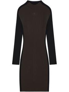 Courrèges платье мини в стиле колор-блок, коричневый