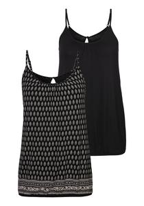 Топ LASCANA Spaghetti, черный