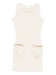 Мини-платье Fleur с бахромой Aya Muse, нейтральный