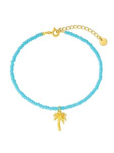Glanzstücke München Браслет в виде пальмы из стерлингового серебра с золотыми вставками