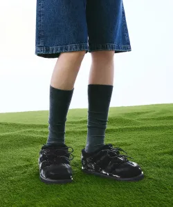 Мюли Egan из нейлона с объемными вставками и шнуровкой Charles & Keith, цвет Blacktextured