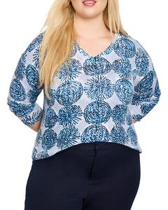 NIC+ZOE Plus Sand Dollar свитер супермягкий Nic + Zoe, синий