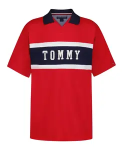 Рубашка-поло с полосками на груди для больших мальчиков S-XL Tommy Hilfiger