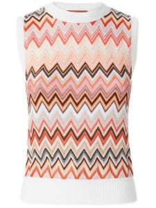 Missoni топ с узором зигзаг, розовый