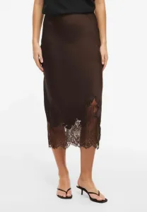 Юбка-Трапеция visabel hw миди с деталями Vila, Coffee Bean