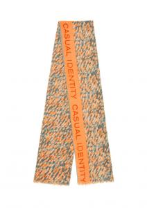 Платок comma casual identity Wrap, цвет Grey/Orange