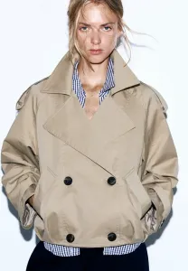 Короткий блейзер с рукавами-баллонами Pull&Bear, Sand