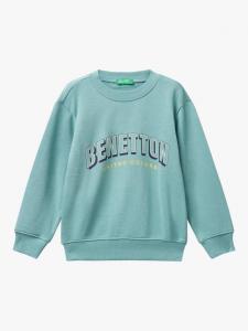 Детский хлопковый свитшот с логотипом Benetton, Green