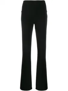 Брюки прямого кроя с завышенной талией Norma Kamali, черный