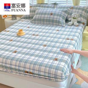 Fuanna Простыня на резинке 120х200 см, хлопковый лен, для матраса толщиной 5-28 см