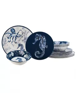 Набор столовых приборов Sea Life из 12 предметов, сервиз на 4 персоны Certified International, miscellaneous
