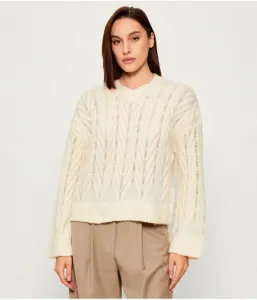 Шерстяной свитер CLAVIER regular fit Max&Co., белый