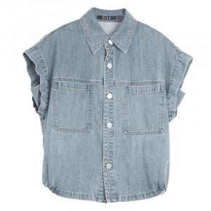 Рубашка женская с заостренным воротником Moderate Denim ELLE, светло-синий