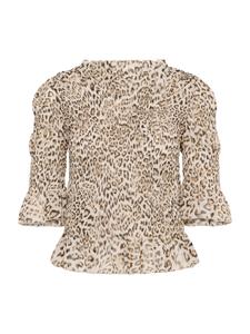 Блуза SOAKED IN LUXURY Anaya Olympia, кремовый/коричневый