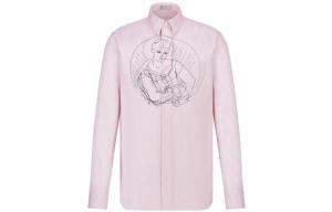 Футболка мужская розово-белая DIOR