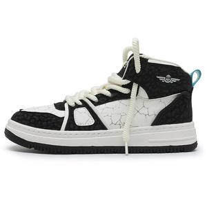 NANJIREN Мужские мид-топ скейтборд кроссовки Panda Black [Без подкладки], цвет Panda Black[Unlined Shoes]