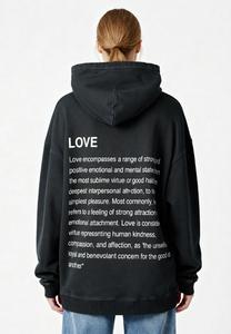 Худи Mira Paris LOVE DEFINITION OVERSIZED , Washed Black/Black Denim