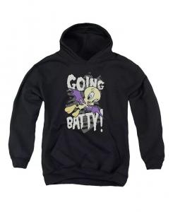 Толстовка с капюшоном для мальчиков и подростков Going Batty Looney Tunes, черный