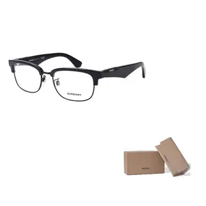 Burberry Пластиковая и металлическая оправа для очков бровь мужская черная, Black