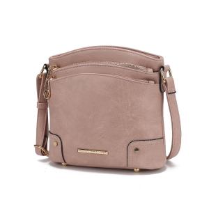 Женская сумка через плечо Kenya Crossbody из стильной веганской кожи с золотистыми акцентами от Mia K MKF Collection By Mia K., розовый