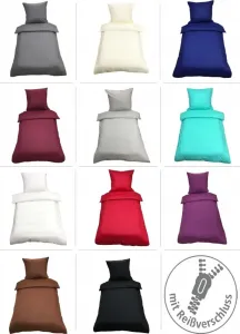 Комплект постельного белья 135x200 см, 4 предмета / 2 предмета, пододеяльник из хлопка перкаль, размер: 4 предмета 135x200 см, цвет: бордо One-Home