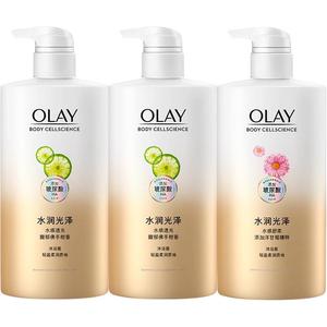 Увлажняющий и блестящий гель для душа успокаивающий и освежающий 730мл*2+730мл Olay